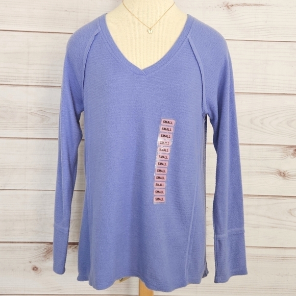 Wildfox Haley Brushed Thermal Sweater in Purple Orchid Size Small NWT - Picture 5 of 10